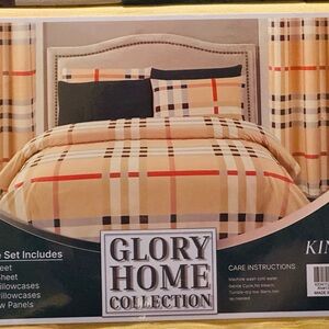 King Size, 8 Pieces Bed Sheets Set Glory Home Collection